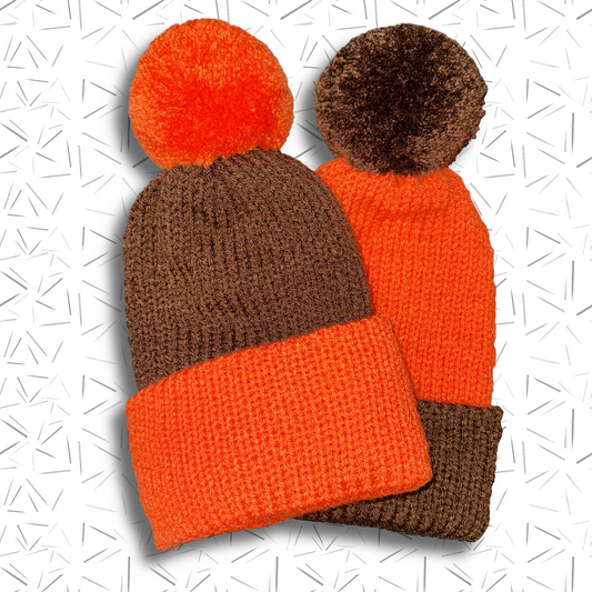 Cinnamon Glow (Puff Beanie Set)